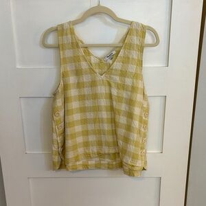 MadewellYellow Checkered Tank Top